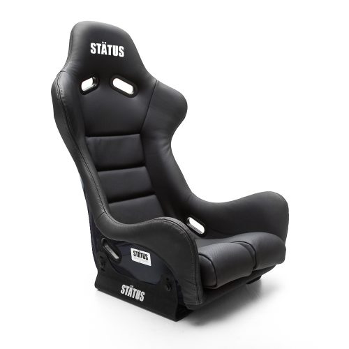 Status Racing Standard Ring Bucket Seat Black FRP Leather - FIA Approved